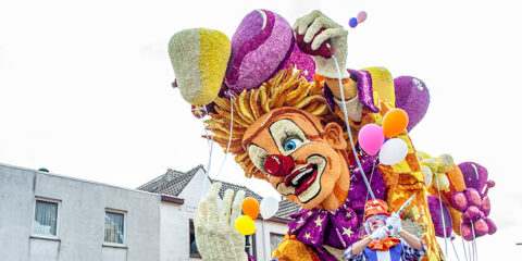 Float in the worlds largest flower parade at Zundert, a small town in the Netherlands