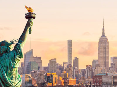 US patent firms, Statue of Liberty, Quinn Emanuel, Kirkland & Ellis